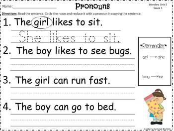 Wonders Reading for Kindergarten: Unit 5 Week 1 Extension Activities