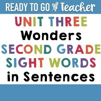 Preview of Wonders Second Grade High Frequency Words in Sentences (UNIT 3)
