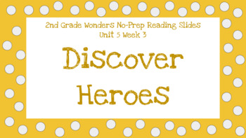 Preview of Wonders Second Grade Unit 5 Week 3 Reading No-Prep Slides