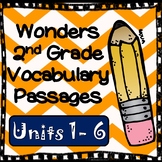 Wonders Second Grade Vocabulary Cloze Passages, All Units 