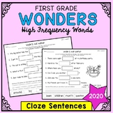 Wonders Sight Words: Cloze Sentences - First Grade High Fr