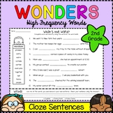 Wonders Sight Words: Cloze Sentences - Second Grade High F