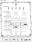 Wonders Kindergarten Sight Words Practice Pages