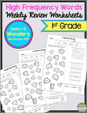 Wonders Sight Word Weekly Worksheets: Units 1-6