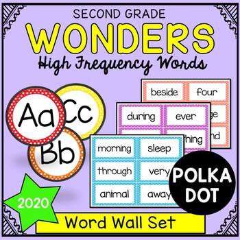 Preview of Wonders Sight Words - Word Wall Set - Second Grade High Frequency Words