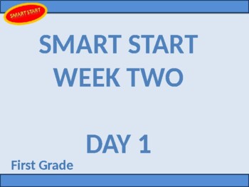 Preview of Wonders Start Smart 1st Grade PowerPoint - Week 2 -  Day 1 thru 5 EDITABLE