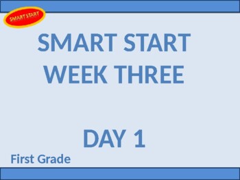 Preview of Wonders Start Smart 1st Grade Week 3 Days 1-5 PowerPoint (EDITABLE)