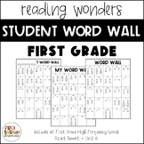Wonders Student Word Wall [FIRST GRADE]
