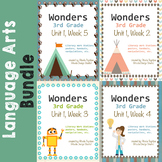 Wonders Reading Literacy Centers and Worksheets Unit 1 Full Set