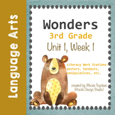 Wonders Reading Literacy Centers and Worksheets Unit 1 Week 1