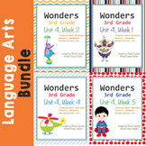 Wonders Reading Literacy Centers and Worksheets Unit 4 Full Set