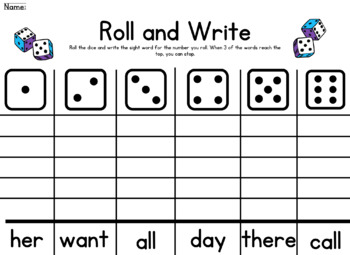 Preview of Wonders U2W4 1st Grade HFW Roll and Write