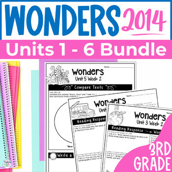 Preview of Wonders Reading Comprehension 3rd Grade Units 1 - 6 Reading Response Sheets 2014