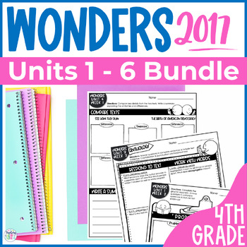 Preview of Wonders Units 1 - 6 Reading Response Sheets 4th Grade (2017) Year-Long Bundle