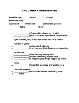 KIR B1+ T2 Test Unit4 - asdasd - UNIT 4 TEST: Consolidation VOCABULARY 1  Write the extreme weather - Studocu