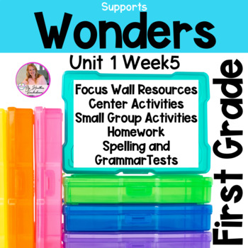 Preview of Wonders Reading Unit 1 Week 5 First Grade ***PLUS TpT Digital Activity