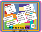 Wonders Unit 1 Week 5 Games and Passages