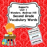 Wonders Unit 1 Weeks 1-5  Second Grade  Vocabulary Words 2