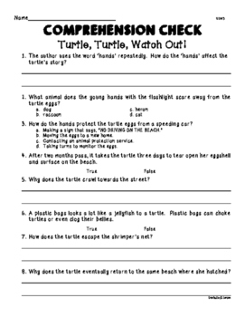 turtle the incredible journey worksheet answers