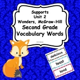 Wonders Unit 2 Weeks 1-5  Second Grade  Vocabulary Words 2