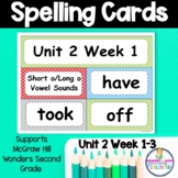 Wonders Unit 2 Weeks 1-5 Spelling Words Second Grade 2017 Edition