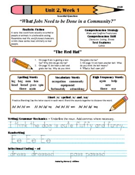 Preview of WONDERS 2020 FIRST GRADE Unit 2, Weeks 1-6 Interactive Parent Newsletter