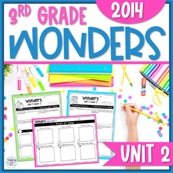Preview of Wonders Reading Unit 2 Weeks 1 - 6 - 3rd Grade Reading Response Sheets (2014)