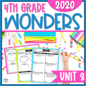 Preview of Wonders Reading Comprehension 4th Grade, Unit 3 Reading Response Sheets (2020)