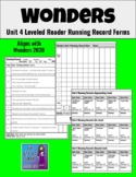 Wonders Unit 4 Leveled Reader Running Record Forms