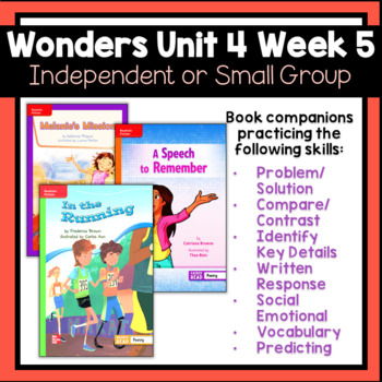 Preview of Wonders Unit 4 Week 5 Small Group Response Journals | Independent Work