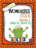 1st Grade Wonders Unit 5  Week 1  SEE IT, SORT IT