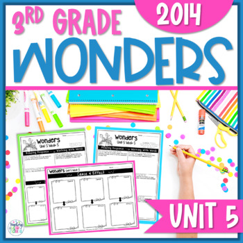 Preview of Wonders Reading Comprehension 3rd Grade, Unit 5 Reading Response Sheets (2014)