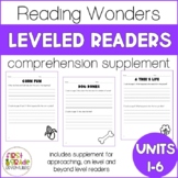 Wonders Units 1-6 Leveled Readers Comprehension Supplement