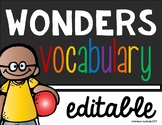Wonders Vocabulary Brochure EDITABLE