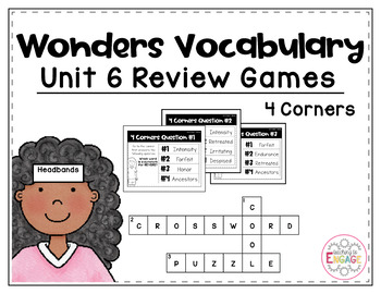 Preview of 2017 Wonders Vocabulary: Fourth Grade Unit 6 Review Games