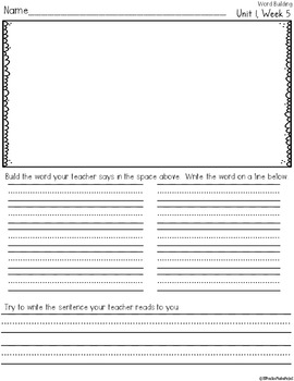Wonders Word Building Mats Unit 1 Weeks 1-5 In-Class or Distance Learning
