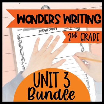 Preview of Wonders Writing Prompt Checklists Organizers and Grammar 2nd Grade Unit 3 BUNDLE