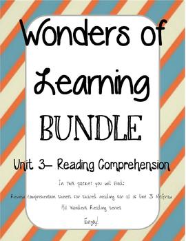 Preview of Wonders of Learning - Unit 3- Reading Comprehension BUNDLE