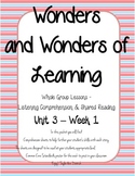 Wonders of Learning - Unit 3, Week 1 - Reading Comprehension