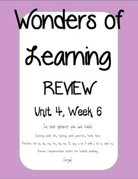 Preview of Wonders of Learning - Unit 4, Week 6 REVIEW