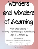 Wonders of Learning - Unit 6, Week 3- Reading Comprehension