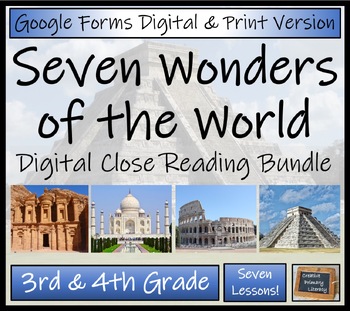 Preview of Wonders of the World Close Reading Bundle Digital & Print | 3rd & 4th Grade