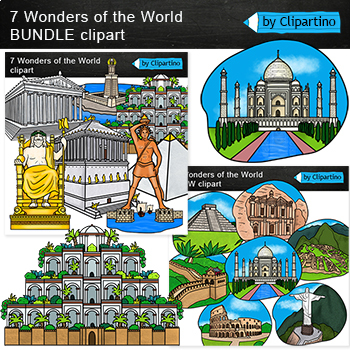Preview of Wonders of the World Clip art BUNDLE/ Ancient History Clip Art Commercial use