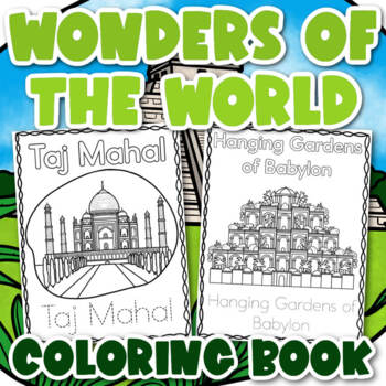 Preview of Wonders of the World Coloring Book (Trace, Write, & Color)