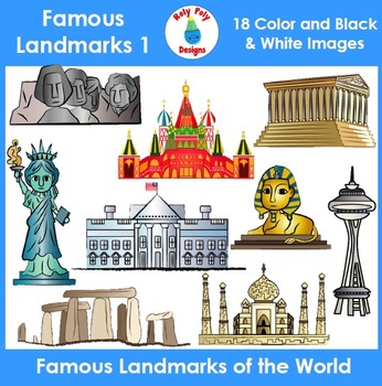 Preview of Wonders of the World and Famous Landmarks Clip Art