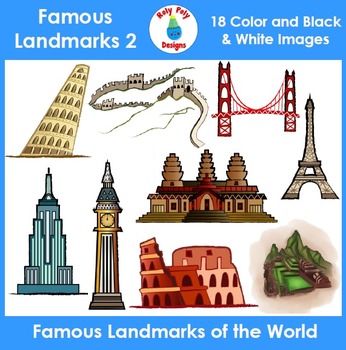 Preview of Wonders of the World and Famous Landmarks Clip Art Set 2