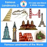 Wonders of the World and Famous Landmarks Clip Art Set 2