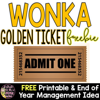 Wonka golden ticket