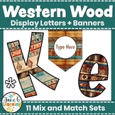 Wood Bulletin Board Letters & Editable Banners | Farmhouse