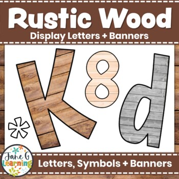 Neutral Bulletin Board Letters, Wood Grain Printable Letters
